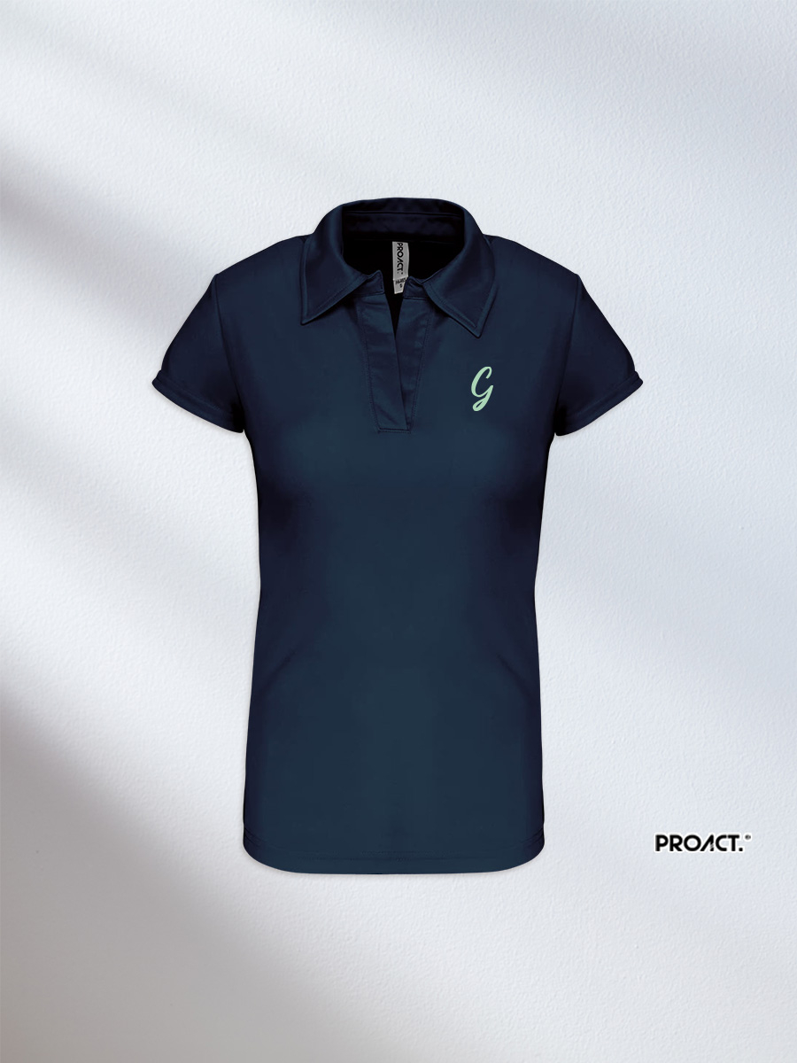 Polo sport manches courtes femme respirant