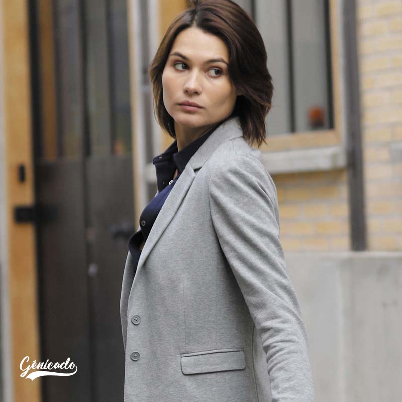 Blazer personnalisé en maille piquée femme