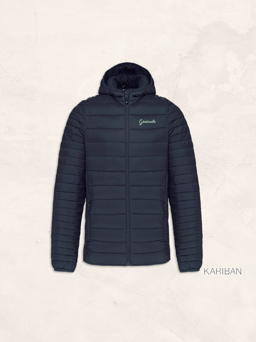 Doudoune légère à capuche homme personnalisable