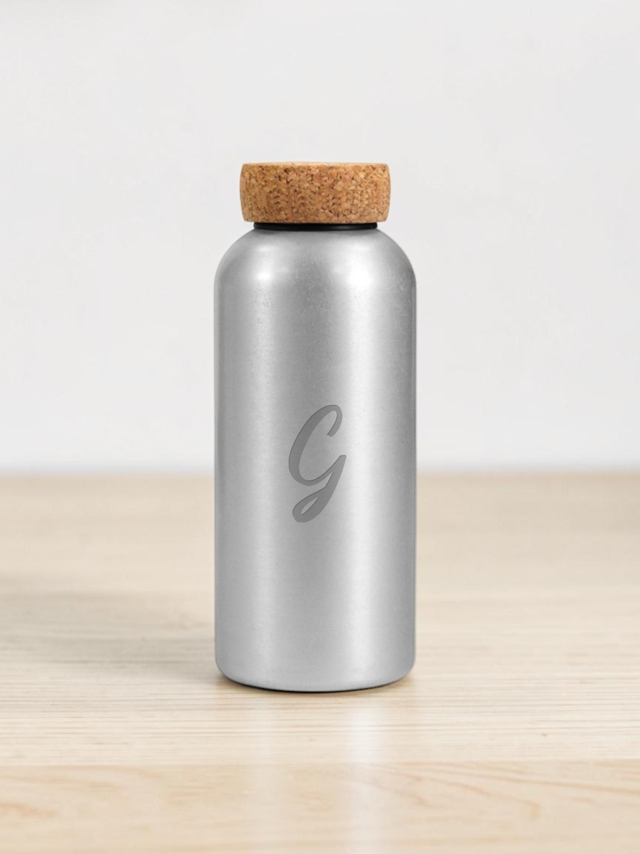 Bouteille personnalisé en aluminium avec bouchon liège 600ml