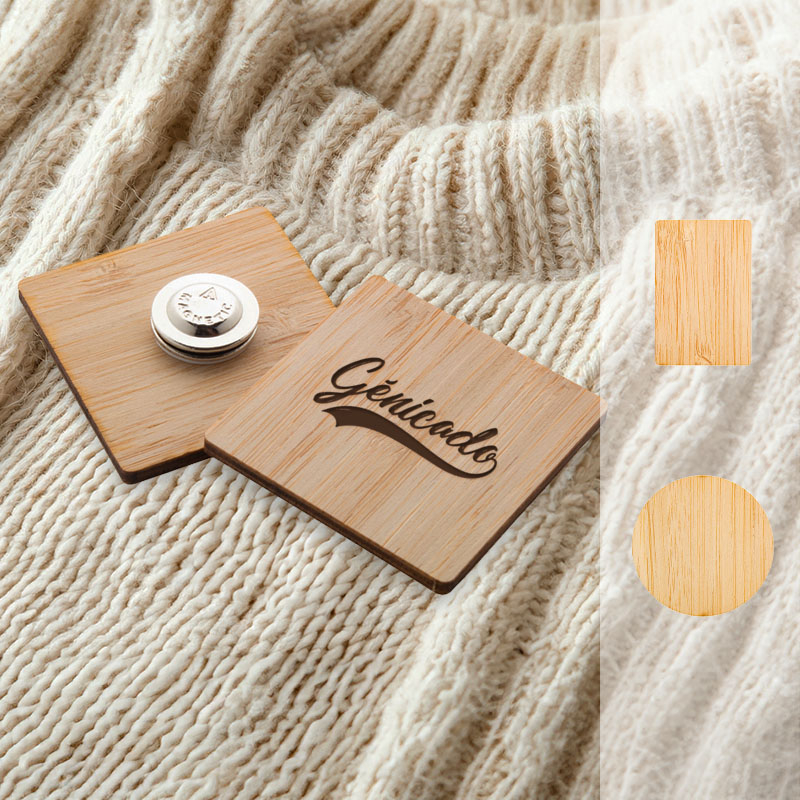 Badge en bambou pour entreprise