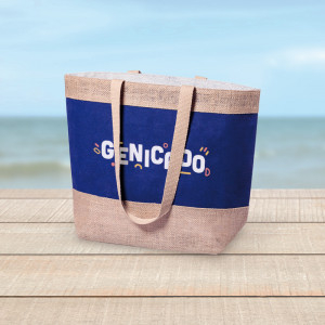 sac de plage coton et jute