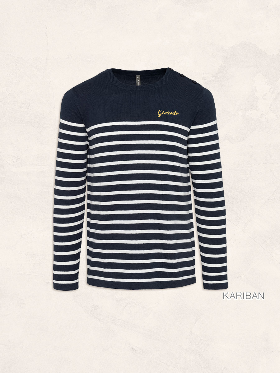 Pull homme marin 100% coton
