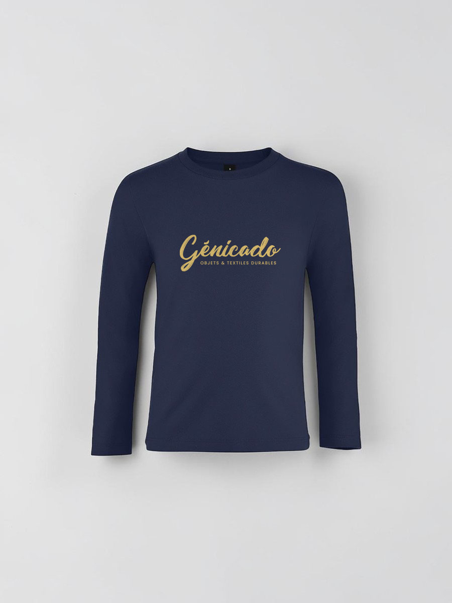 T-shirt manches longues pour enfant, 100 % coton