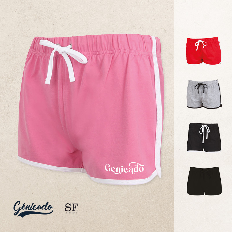 Short personnalisé femme rétro