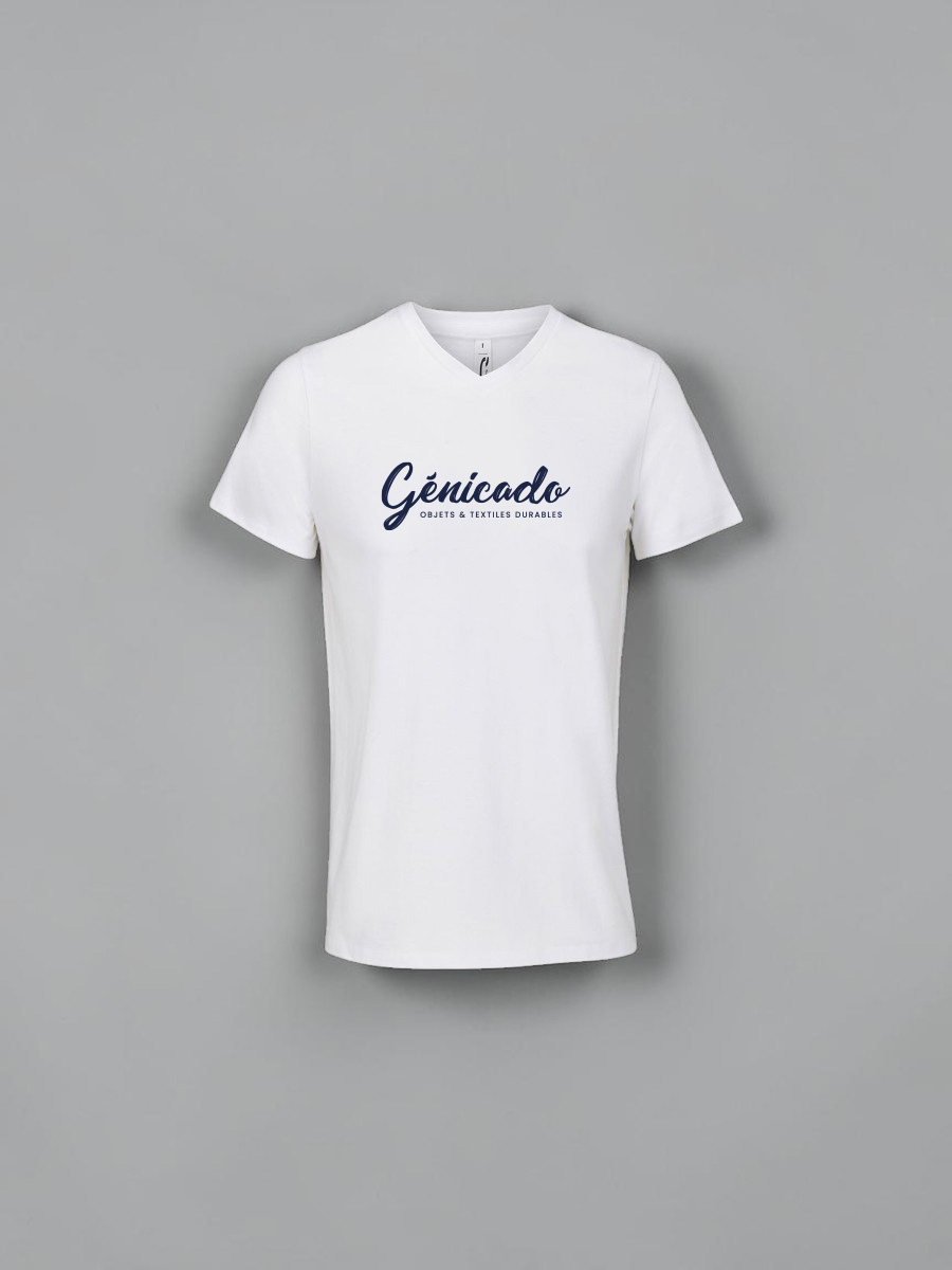 T-shirt homme en jersey 190 g/m² à col V et manches courtes