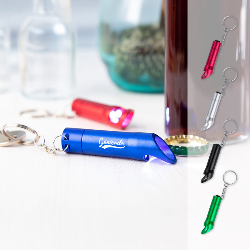 Porte-clé décapsuleur lampe pratique