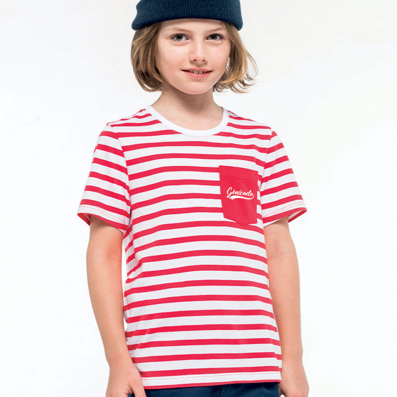 Marinière personnalisée pour enfant avec poche