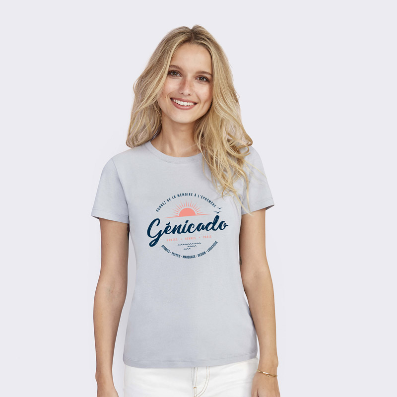 T-shirt publicitaire femme col rond