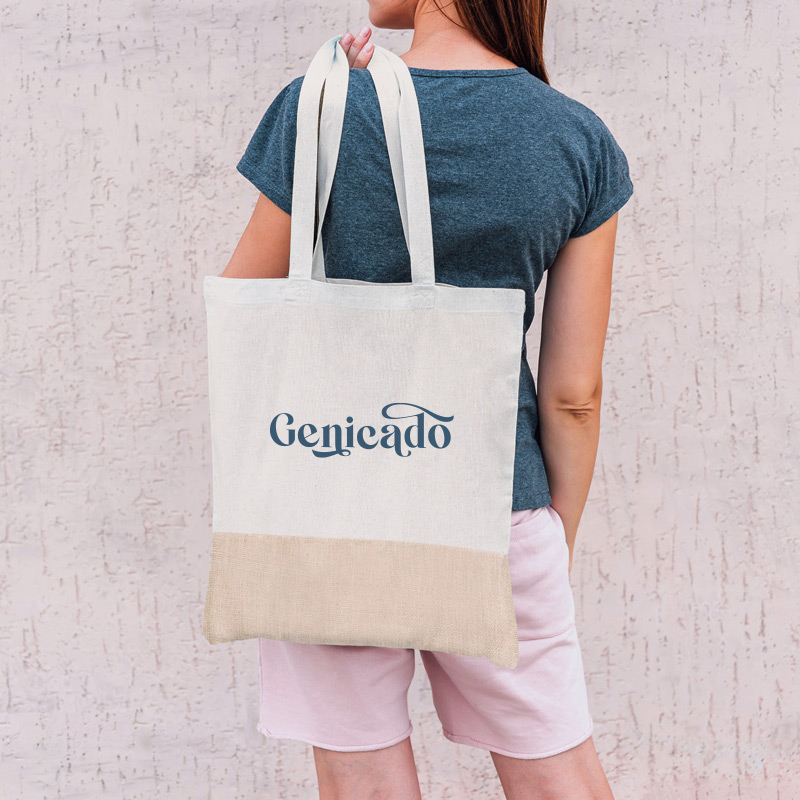 sac en jute publicitaire pour shopping