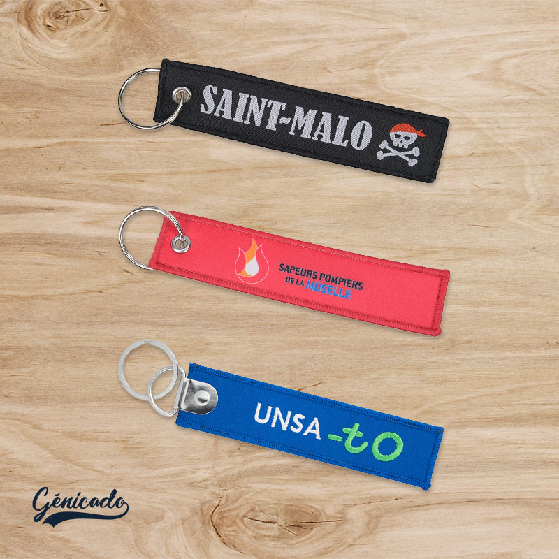 Porte-clés publicitaire flamme