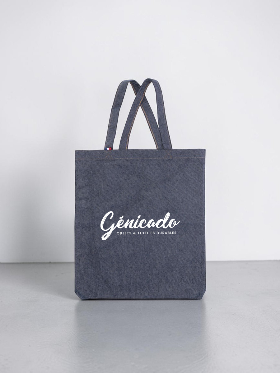 tote bag à dos en coton recyclé