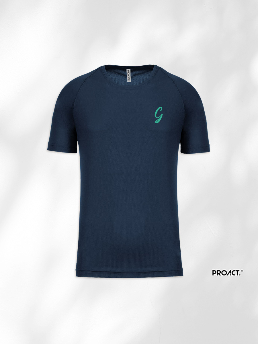 T-shirt sport manches courtes 100% polyester