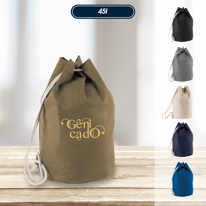 Sac de plage marin en coton avec cordon