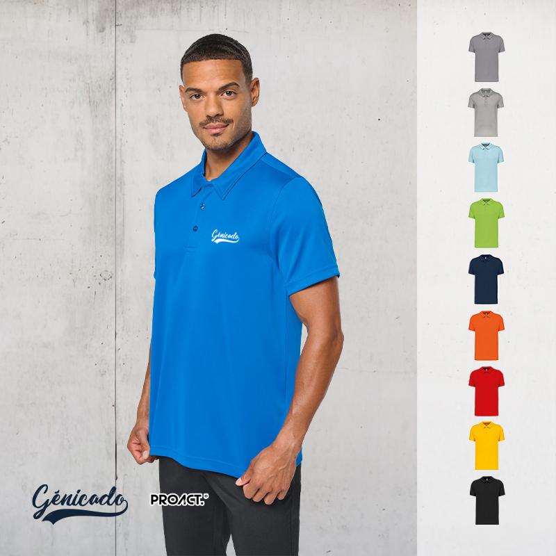 Polo respirant manches courtes 100% polyester