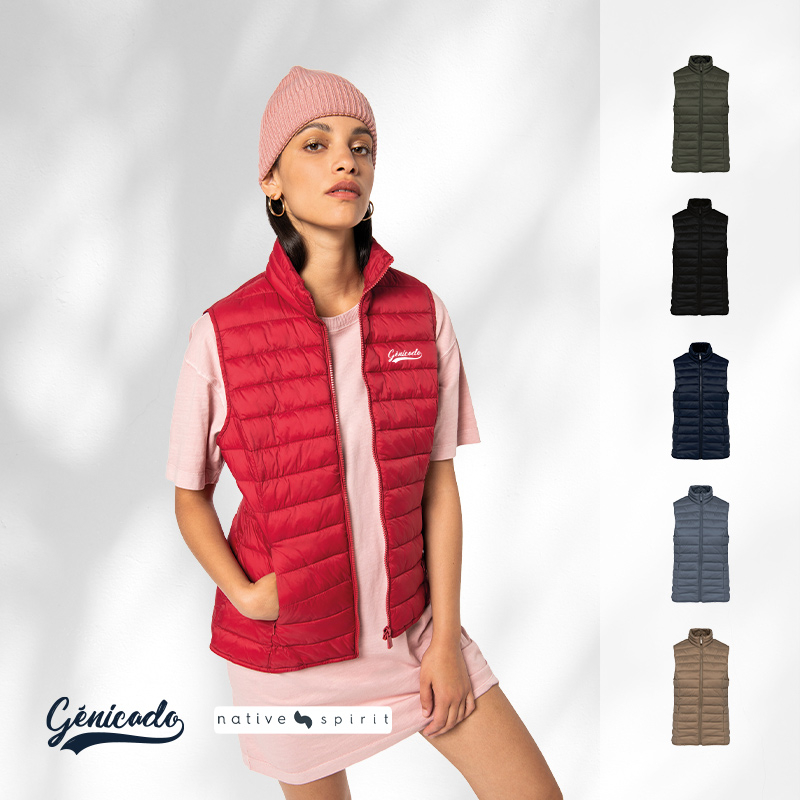 Bodywarmer personnalisé recyclé léger 35g