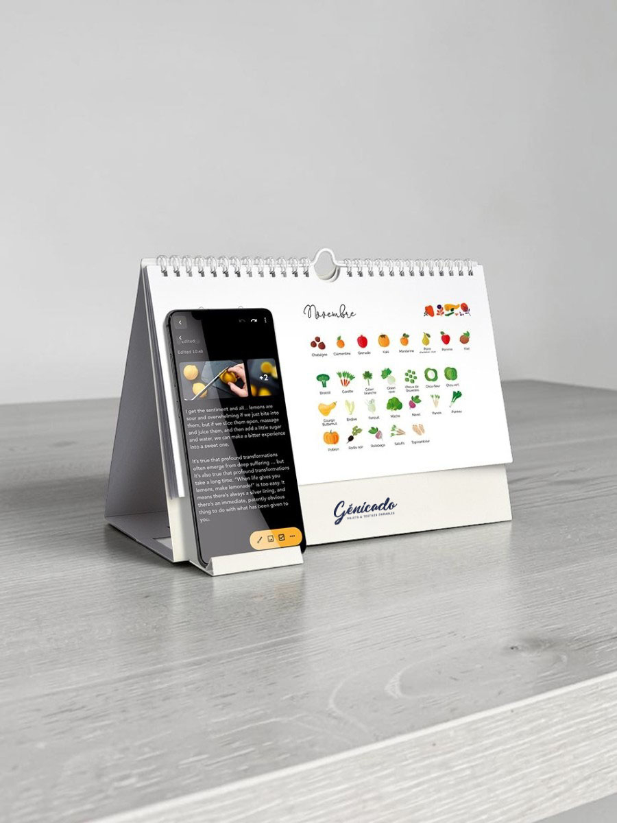 Calendrier perpétuel personnalisé fruits et légumes de saison