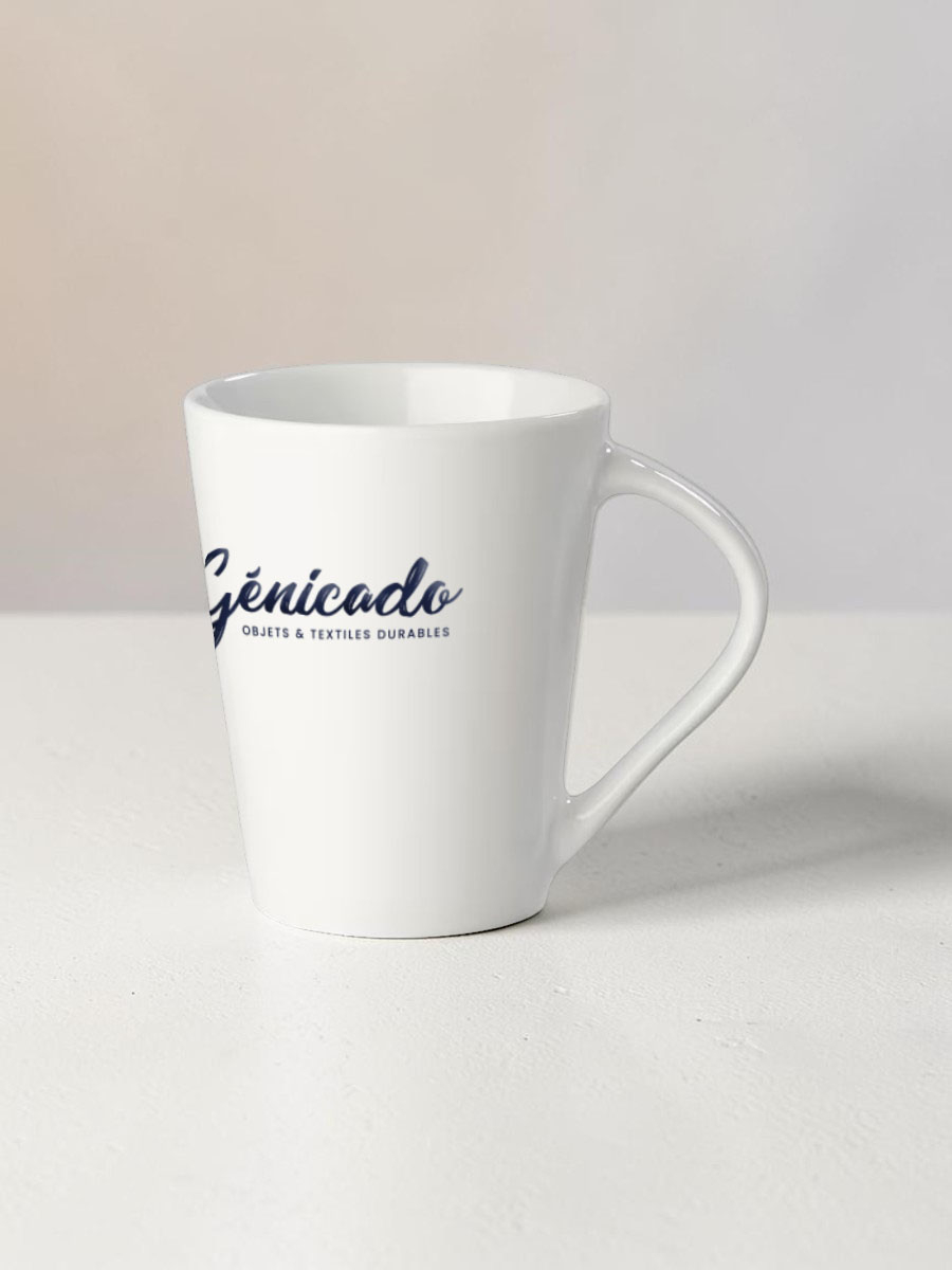 Mug en porcelaine avec grande anse 270ml