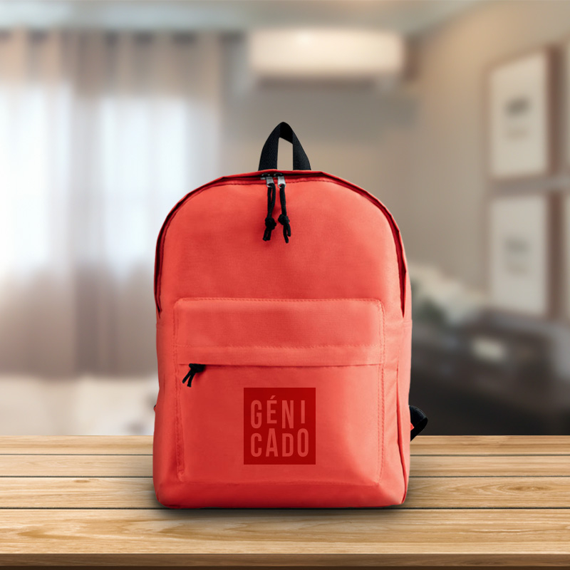 Sac à dos personnalisé avec poche extérieure zippée
