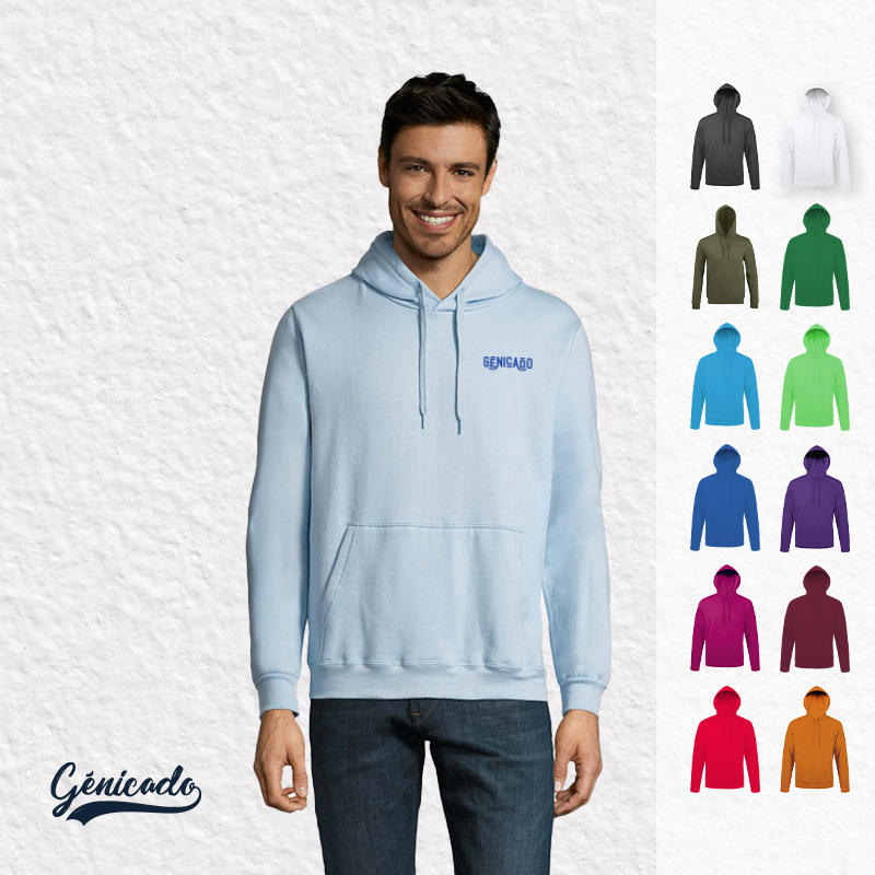 Sweat à capuche 50 % coton ringspun et 50 % polyester