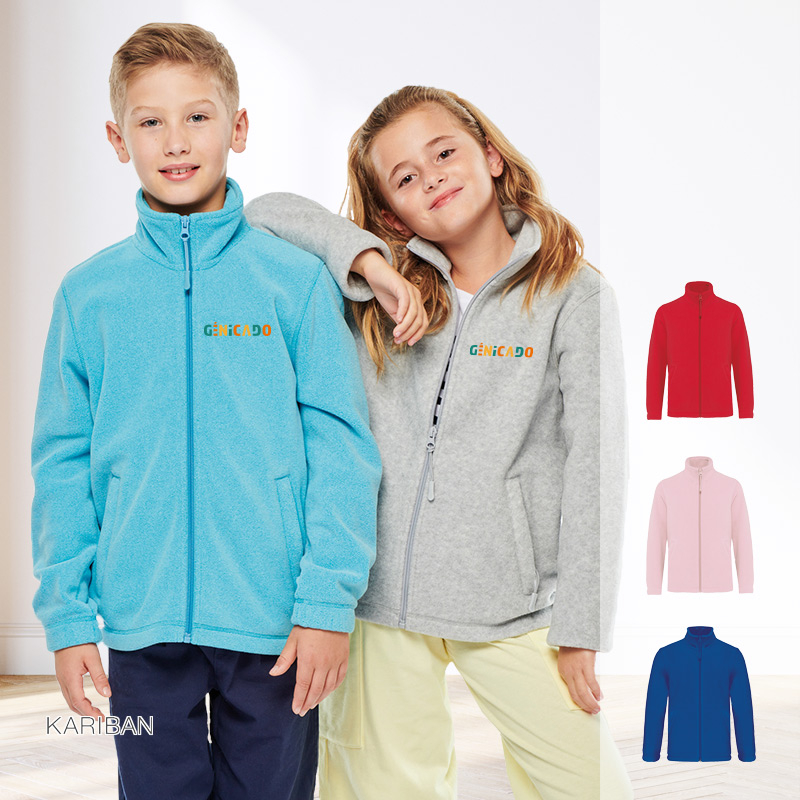 Micropolaire personnalisée zippée pour enfant