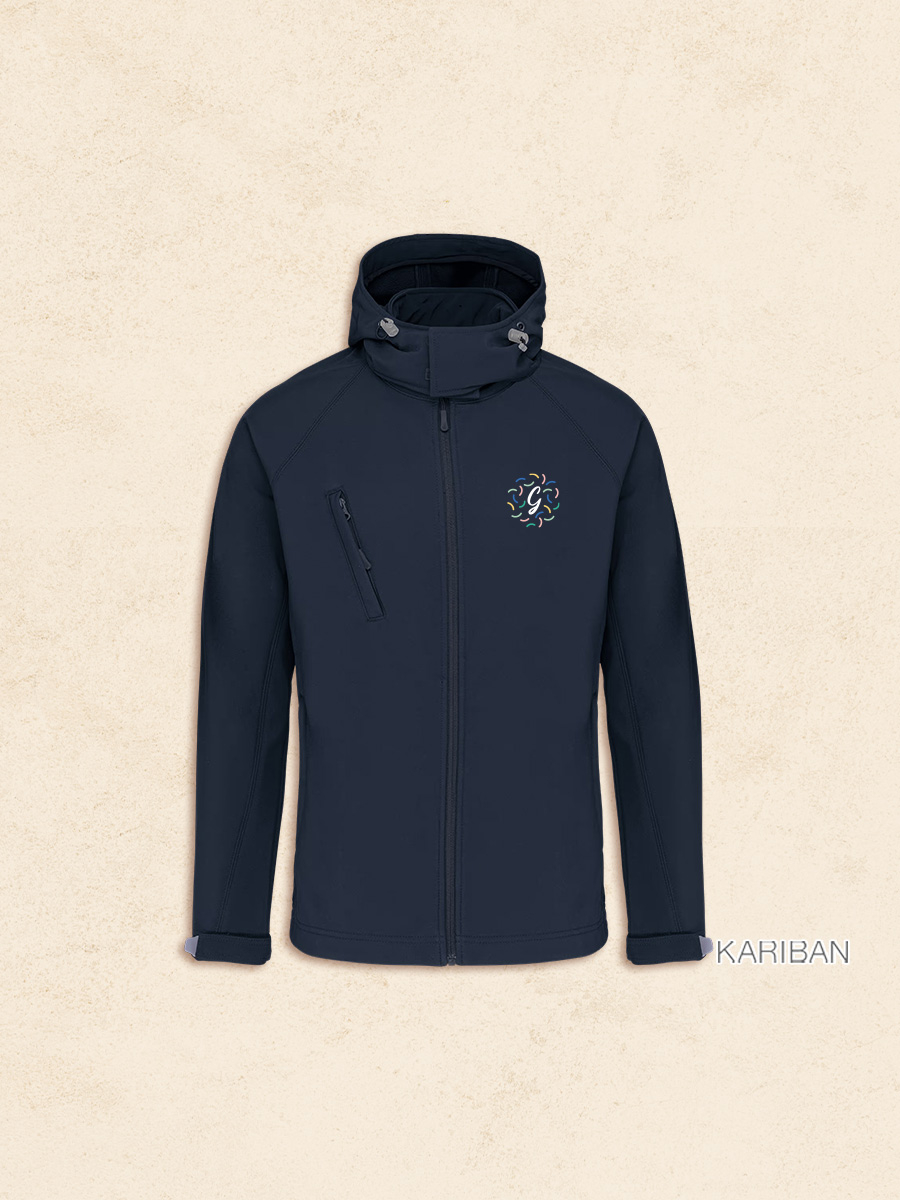 Veste softshell à capuche