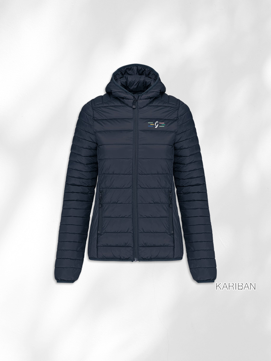 Doudoune personnalisable légère capuche femme