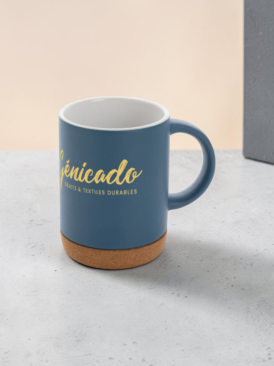mug publicitaire céramique et liège