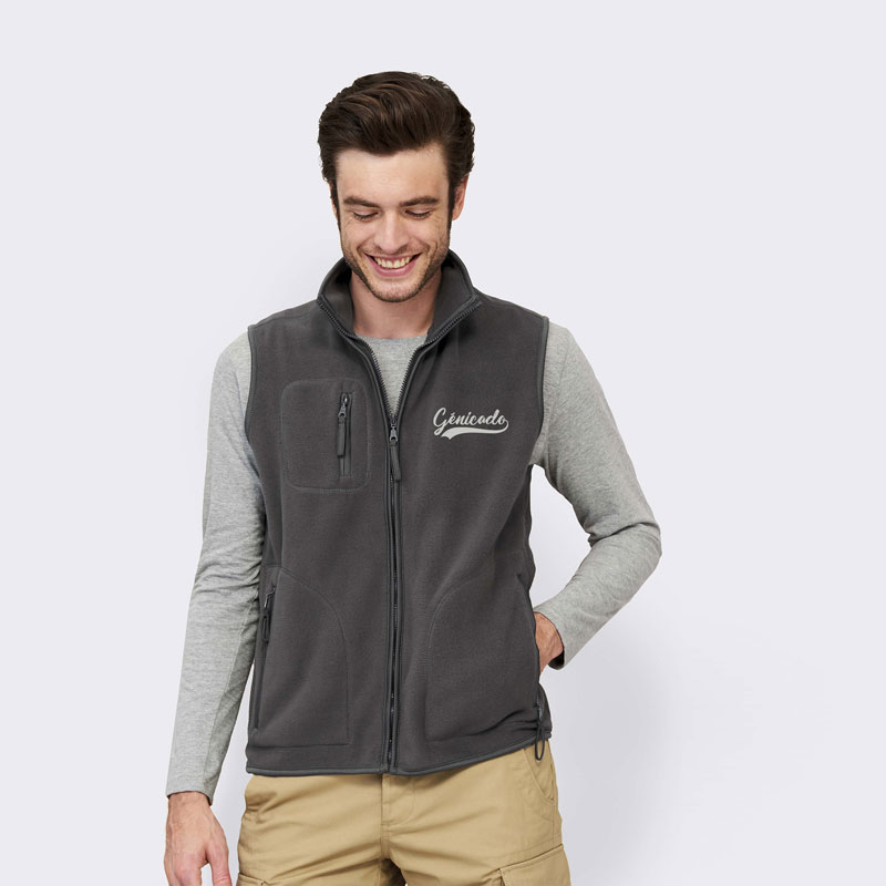 Gilet polaire sans manches 100% polyester