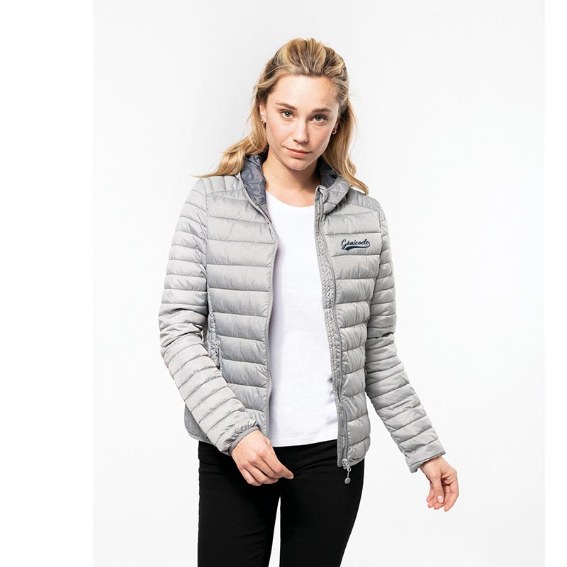 Doudoune personnalisable légère capuche femme