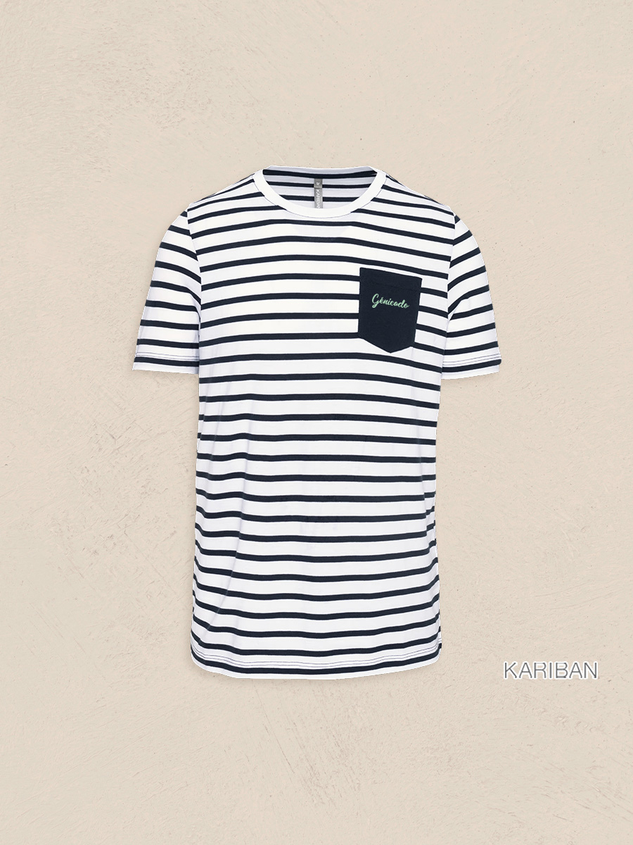 Marinière personnalisée pour homme avec poche