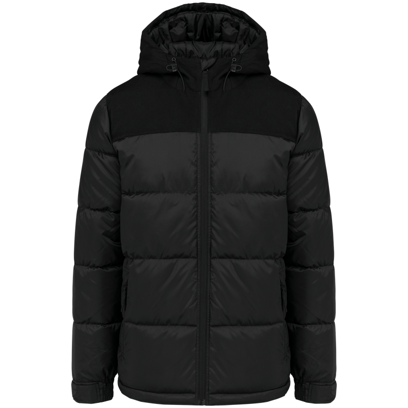 Parka matelassée à capuche bi-ton unisexe