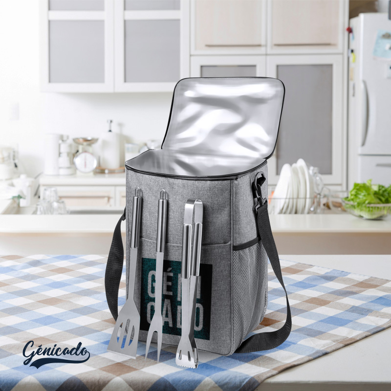 Sac glacière isotherme avec set barbecue