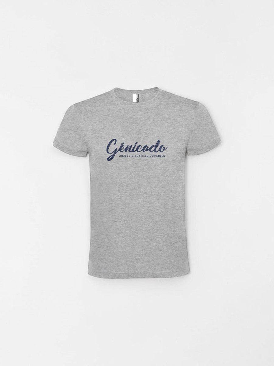 T-shirt unisexe 100 % coton à col rond et manches courtes