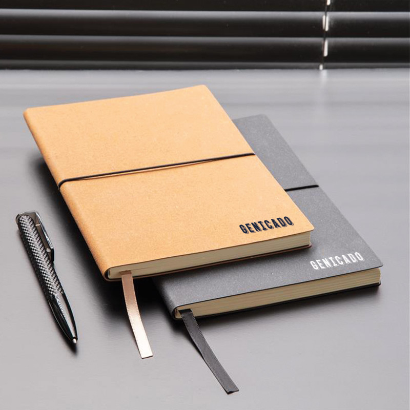 Carnet A5 en cuir recyclé 80 feuilles