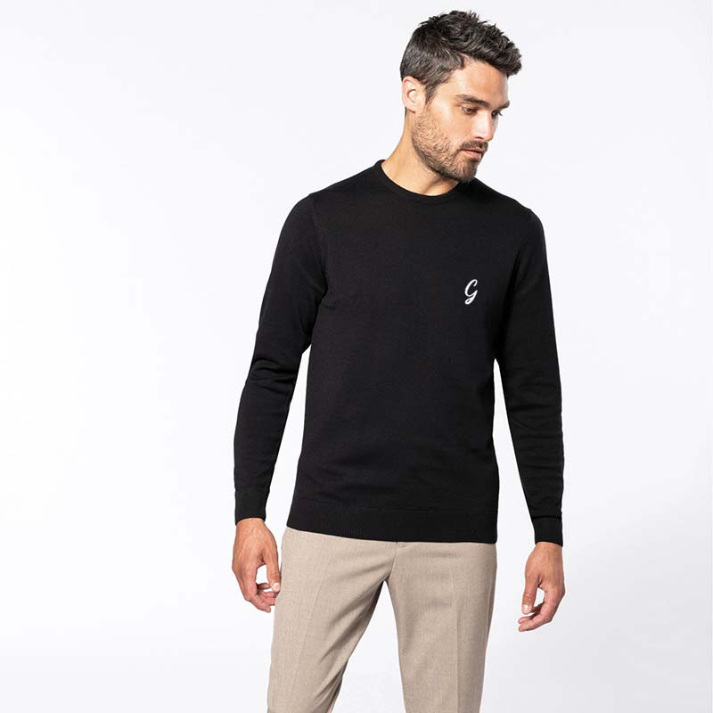 Pull homme col rond