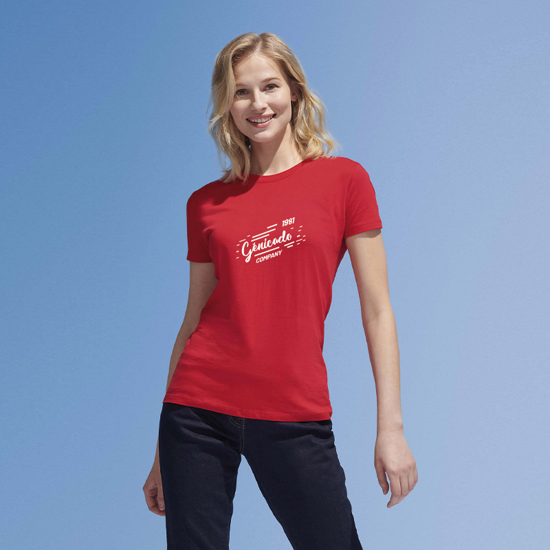 T shirt publicitaire femme 100% coton