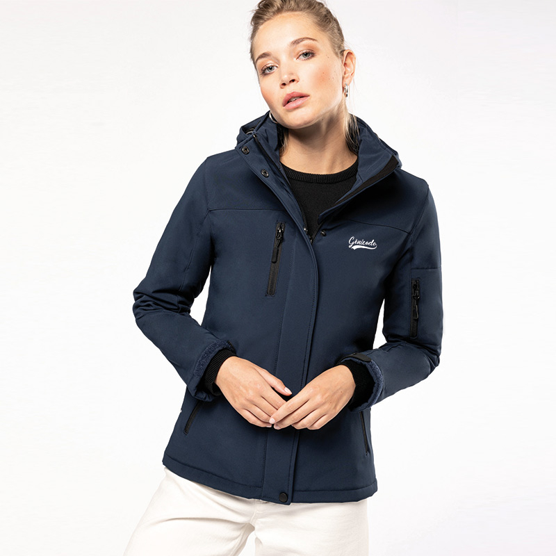 Veste softshell doublée capuche