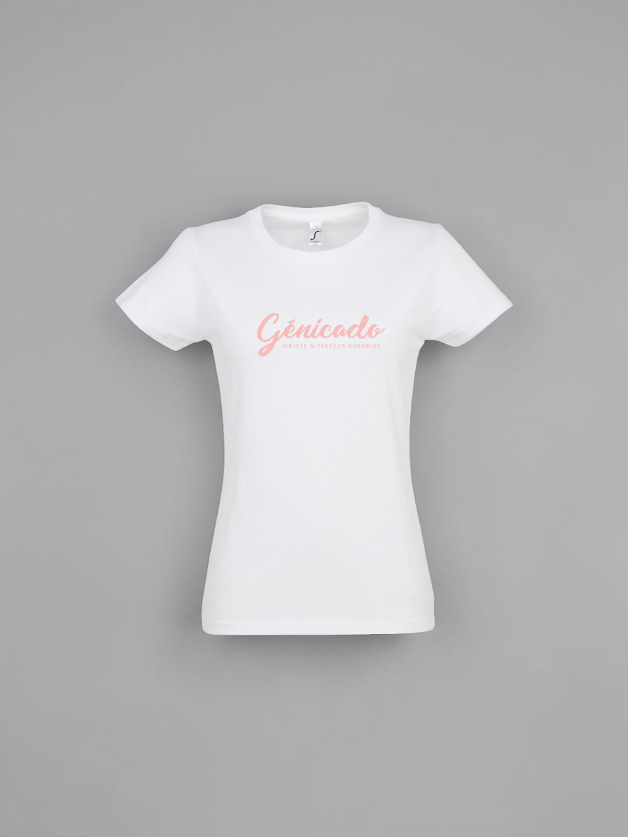 T-shirt femme en coton Ringspun 190 g/m², col rond et manches courtes