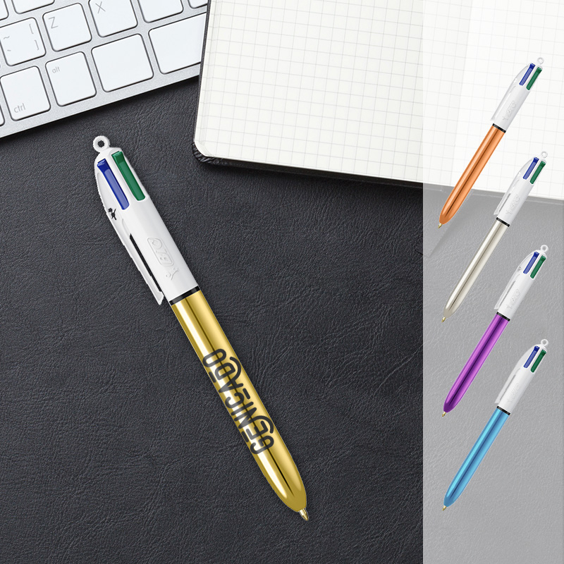 Stylo 4 couleurs BIC® Shine