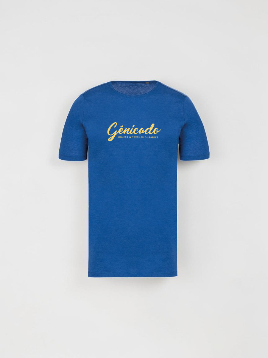 T-shirt homme en coton biologique à col brut et manches courtes