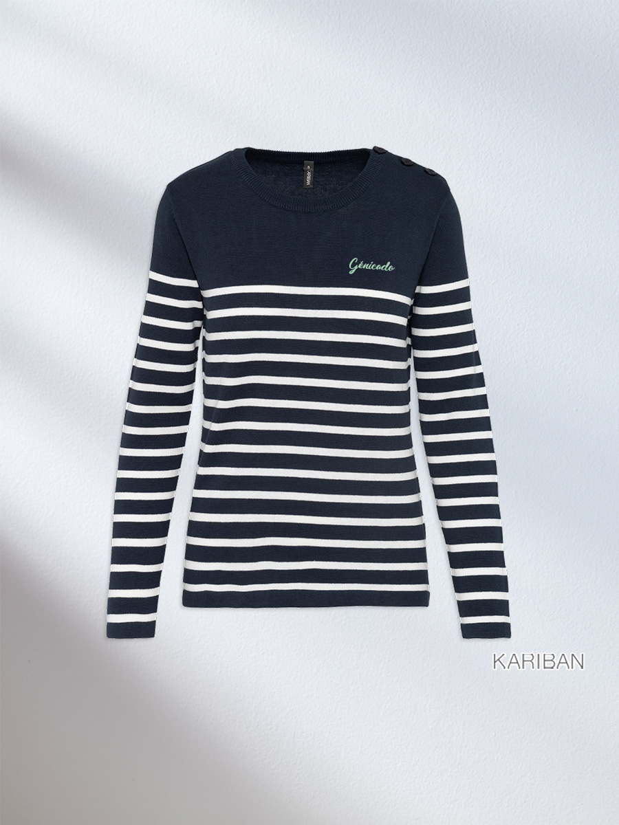 Pull marin femme 100% coton