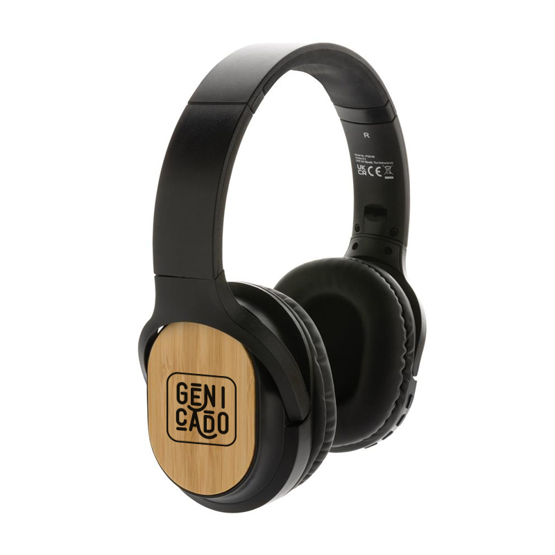 Casque bluetooth sans fil pliable en bambou