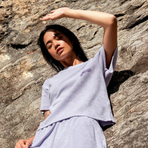 T-shirt publicitaire écoresponsable en éponge femme