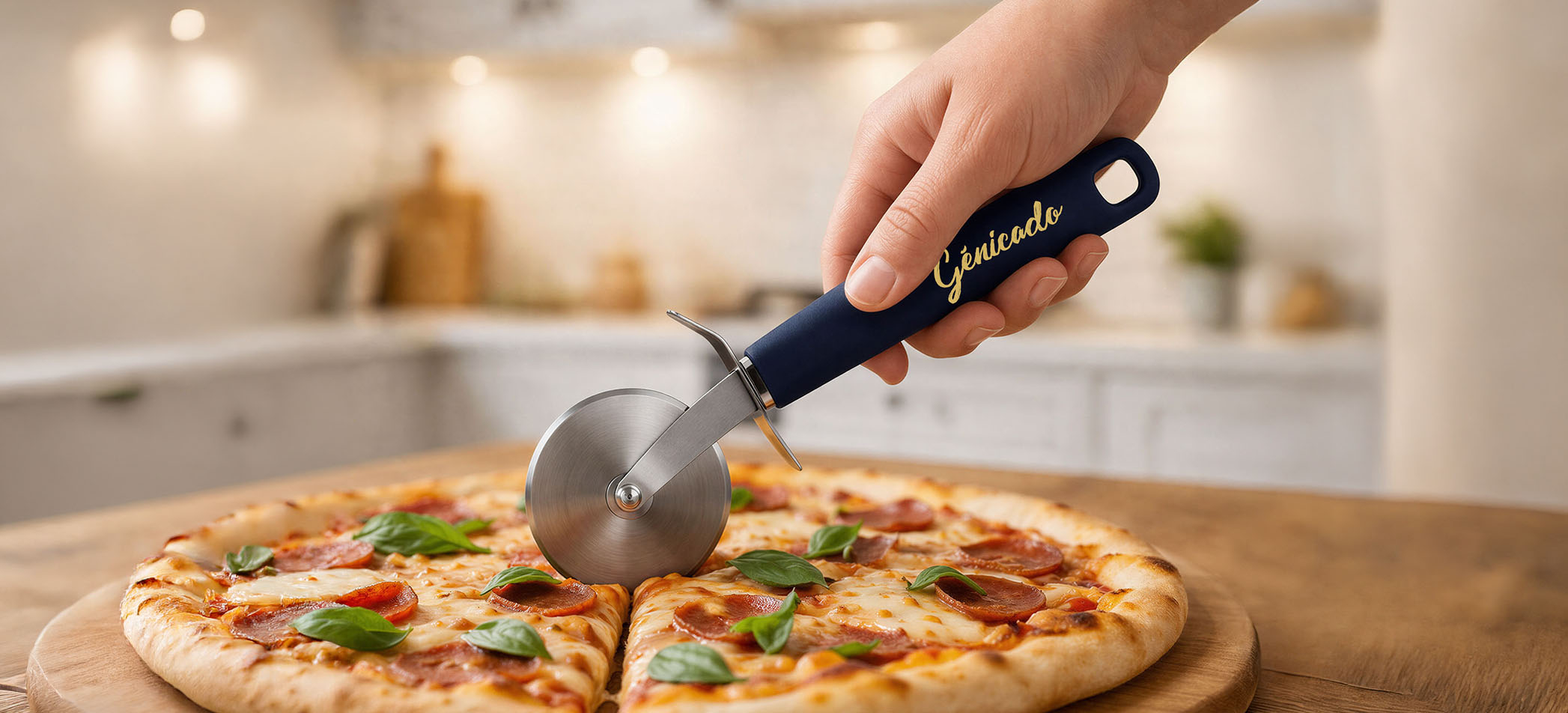 Roulette à pizza personnalisée